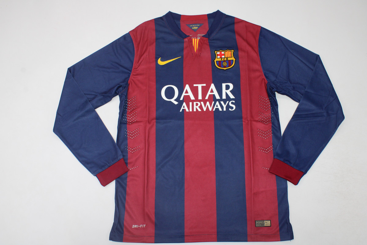 AAA Quality Barcelona 14/15 Home Long Soccer Jersey